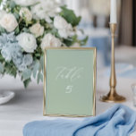 Carte de numéro de table blanche et verte Sage Mar<br><div class="desc">Donnez le ton à votre élégante fête balnéaire avec cette carte de numéro minimaliste de table de la collection Coastal Chic. Parfait pour les mariages à la plage, les lieux côtiers ou tout événement avec une esthétique raffinée et aérée. Conçu pour se coordonner avec la collection de Faire-part de mariage...</div>