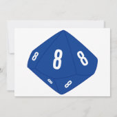 Carte de numéro de table bleue D10 (Dos)