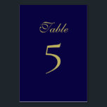 Carte de numéro de table bleue royale<br><div class="desc">Carte de numéro de table bleue royale</div>