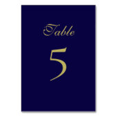 Carte de numéro de table bleue royale (Dos)