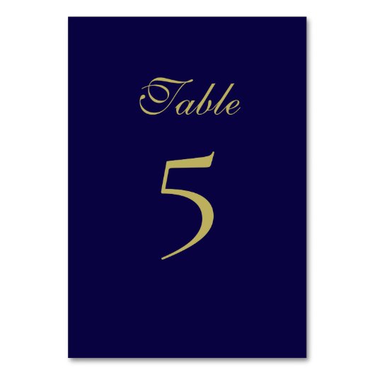 Carte de numéro de table bleue royale (Par défaut)