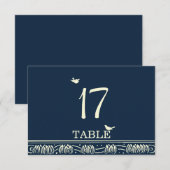 Carte de numéro de table Blooming Love Tree refwi1 (Devant / Derrière)