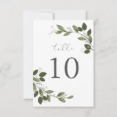 Carte de numéro de table Blushing Sprigs (Devant)