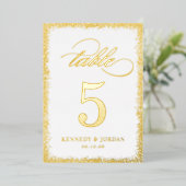 Carte de numéro de table brillant brillant VRAI FO (Debout devant)