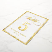 Carte de numéro de table brillant brillant VRAI FO (Rotation)