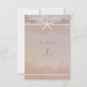 Carte de numéro de table chic Taupe Beige Étoile d (Devant)
