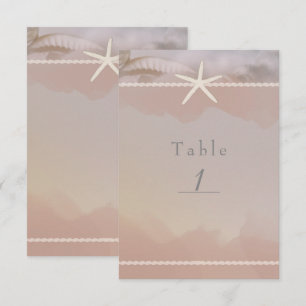 Carte de numéro de table chic Taupe Beige Étoile d