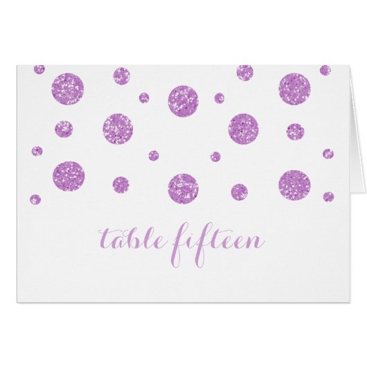 Carte de numéro de table Confetti Parties scintill (Devant horizontal)