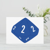 Carte de numéro de table D10 bleue (Debout devant)