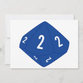 Carte de numéro de table D10 bleue (Dos)