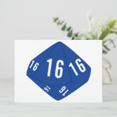Carte de numéro de table D10 (contour bleu foncé) (Debout devant)