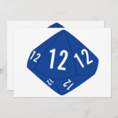 Carte de numéro de table D10 (contour bleu foncé) (Devant / Derrière)