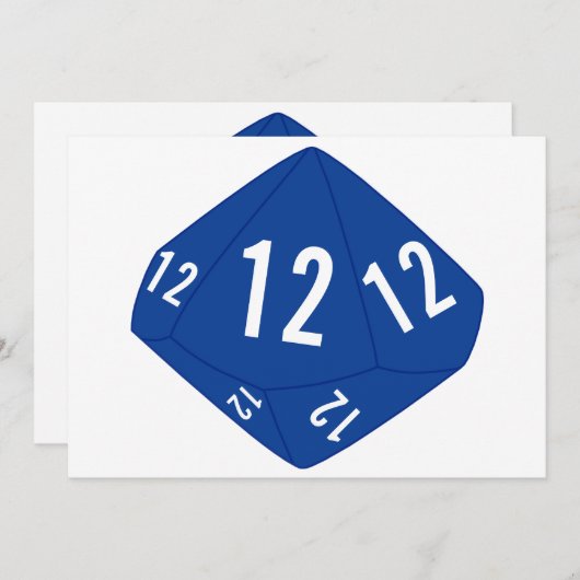 Carte de numéro de table D10 (contour bleu foncé) (Devant / Derrière)