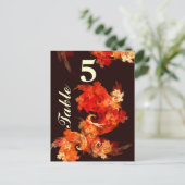 Carte de numéro de table Dancing Firebirds (Debout devant)