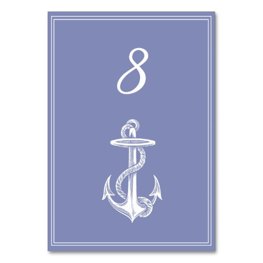 Carte de numéro de table d'Ancre nautique périphér (Par défaut)