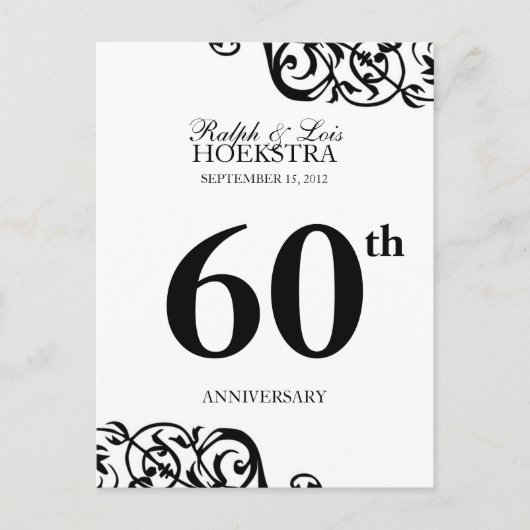 Carte de numéro de table d'anniversaire réception (Devant)