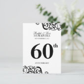Carte de numéro de table d'anniversaire réception (Debout devant)