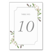 Carte de numéro de table d'aquarelle élégante (Dos)
