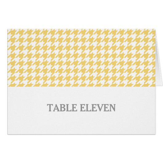 Carte de numéro de table de base jaune (Devant horizontal)