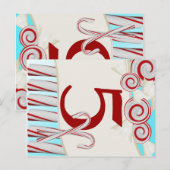 Carte de numéro de table de bonbons de menthe de p (Devant / Derrière)