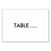 Carte de numéro de table de célébration horizontal (Devant)