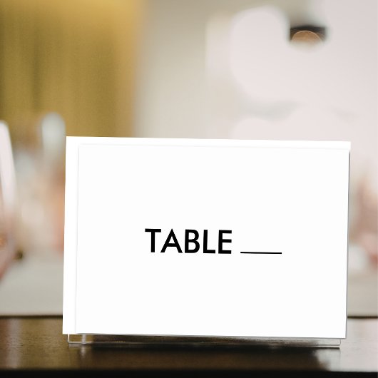 Carte de numéro de table de célébration horizontal