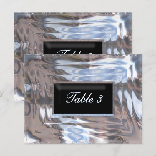 Carte de numéro de table de Cravate noire (Devant / Derrière)