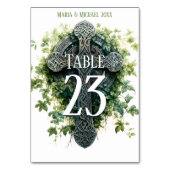Carte de numéro de table de croix celtique Imagina (Dos)