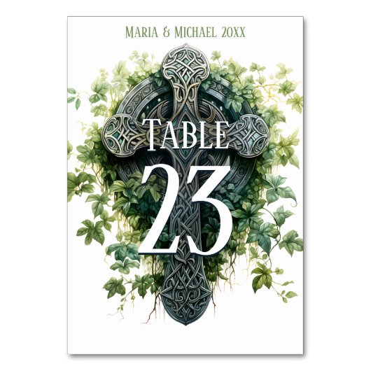 Carte de numéro de table de croix celtique Imagina (Par défaut)