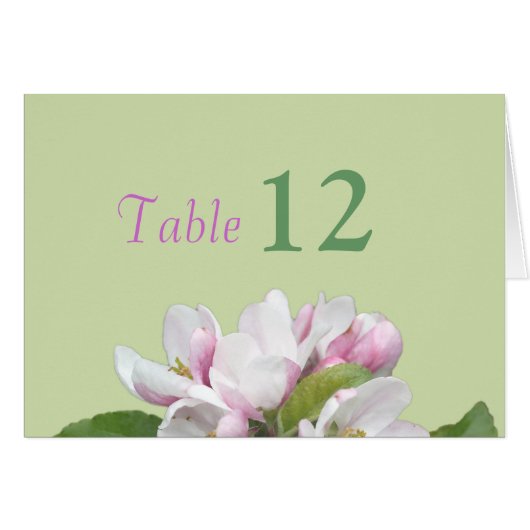 Carte de numéro de table de dîner (Devant Horizontal)