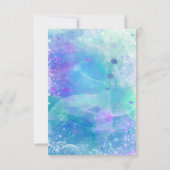 Carte de numéro de table de fête de queue de sirèn (Dos)