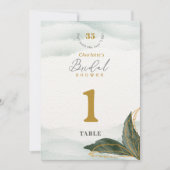 Carte de numéro de table de Fête des mariées d'aqu (Devant)