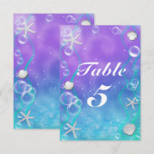 CARTE DE NUMÉRO DE TABLE DE FÊTE ENCHANTÉE SOUS LA (Devant / Derrière)