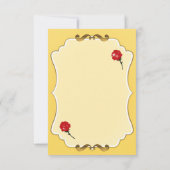 Carte de numéro de table de fête Rose rouge de Soy (Dos)