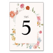 Carte de numéro de table de fleurs printanières co (Par défaut)