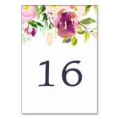 Carte de numéro de table de fleurs vives (Par défaut)