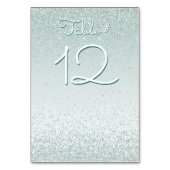 Carte de numéro de table de la brillance verte de  (Dos)