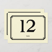 Carte de numéro de table de la table d'accueil Art (Devant / Derrière)