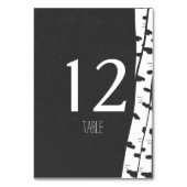 Carte de numéro de table de l'arbre à bouleau blan (Dos)