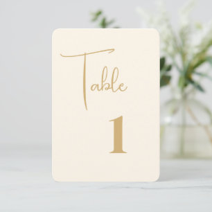 Carte de numéro de table de mariage
