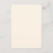 Carte de numéro de table de mariage (Dos)