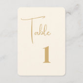 Carte de numéro de table de mariage (Devant)