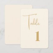 Carte de numéro de table de mariage (Devant / Derrière)