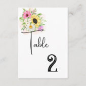Carte de numéro de table de mariage (Devant)