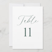 Carte de numéro de table de mariage à écriture min (Dos)