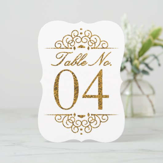 Carte de numéro de table de mariage à effet paille (Debout devant)