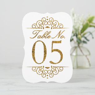 Carte de numéro de table de mariage à effet paille