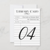 Carte de numéro de table de mariage à l'ancienne c (Devant)