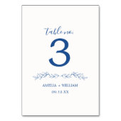 Carte de numéro de table de mariage à monogramme d (Par défaut)