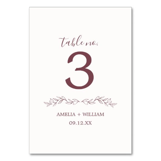 Carte de numéro de table de mariage à monogramme d (Dos)